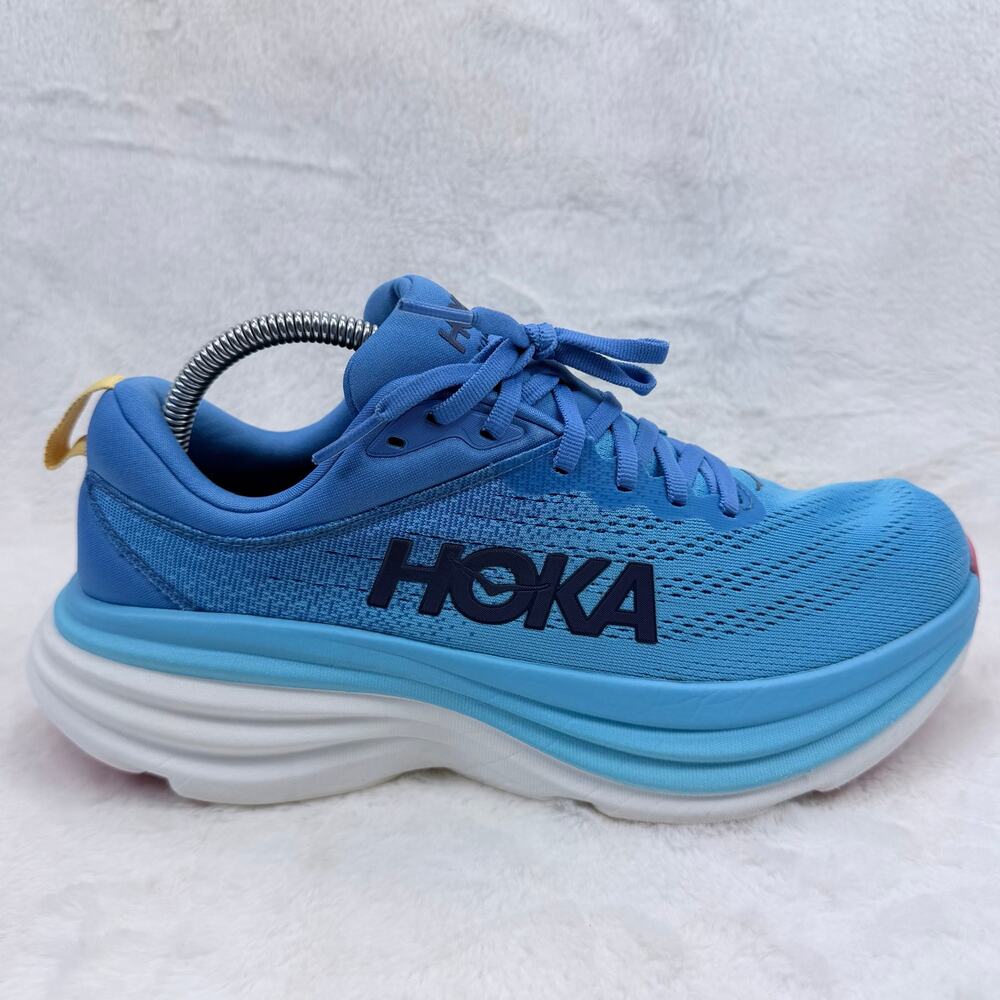Hoka One One Bondi 8 Women's Running Shoes Airy Blue Diva Blue Size 9.5 Sneakers